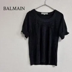 バルマン 半袖Tシャツ チャコール系 トップス 38 ストレッチ カットソーのサムネイル