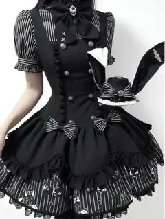 2点セットゴスロリ・ロリータドレス 地雷系 ゴシック 原宿系 甘ロリ 姫
