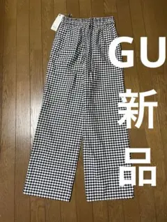 ギンガムチェック ワイドパンツ Sサイズ