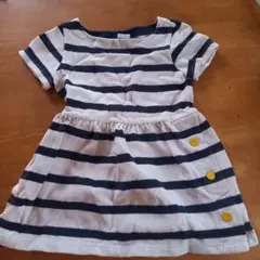 PETIT BATEAU ストライプ 半袖ワンピース 104cm 4歳