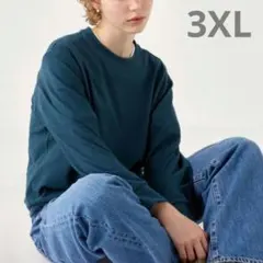 【新品】ユニクロ　大きいサイズ　3XL　ソフトニットフリースクルーネックT