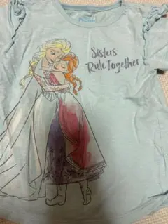 Disney アナと雪の女王 エルサとアナ 半袖Tシャツ 4T水色のサムネイル