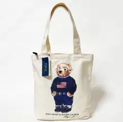 ■ポロベアー/ポロラルフローレン キャンバストートバッグ・オフホワイト新品■