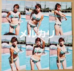 ヨ*ー様 三浦実樹 ワイド六つ切り生写真 2枚セット (203×305)水着レー