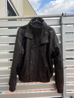 ダークブラウン レザー ジャケット