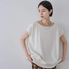 春 着痩せJEANASIS 半袖 白 美シルエット ジーナシス カットソー