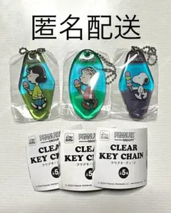 PEANUTS ピーナッツ　クリアキーチェーン　スヌーピー　ルーシー　ライナス