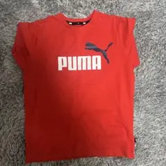 PUMA ロゴ入り レッド Tシャツ