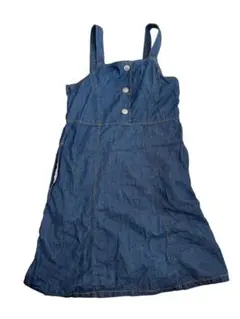 美品　デニムジャンバースカート 140