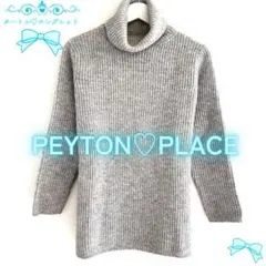 PEYTON PLACE 　タートル　ロングニット　グレー　ウール100％のサムネイル