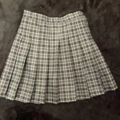 レピピアルマリオ　M グレー系チェック プリーツスカート