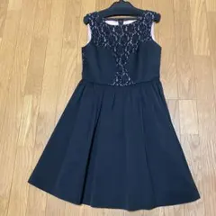 黒のレースパーティードレス Aライン