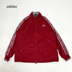 アディダス　トラックジャケット(M)ストレッチ　スリーストライプス　ロゴ　配色