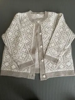 d GREEN Lサイズ　グレーカーディガン