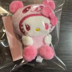 【新品1つ】ハローキティ パンダ帽子 ぬいぐるみ 約10cm Sanrio