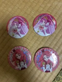 go!プリンセスプリキュア　キュアスカーレット　缶バッジ　4点セットまとめ売り