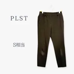 プラステ PLST パンツ テーパード オフィス カジュアル 上品 ブラウン S