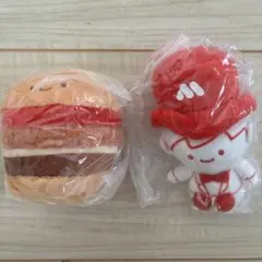 にっこりーノ モスバーガーのぬいぐるみ　2点セット