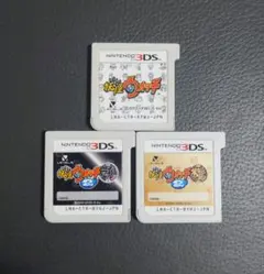 妖怪ウォッチ、元祖、本家 3本セット ニンテンドー3DS ソフト 動作確認済み