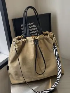 バッグ レディース 2way 斜めがけ 肩掛け 大容量 軽量 巾着トートバッグ