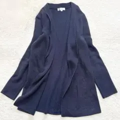 ミッシェルクラン ロングカーディガン ニット 羽織り ショールカラー 上品綺麗め