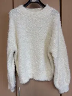 ニットセーター　アイボリー　ホワイト　ニット　セーター　レディース　セール