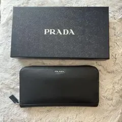 PRADA ブラックレザー 長財布　箱付き