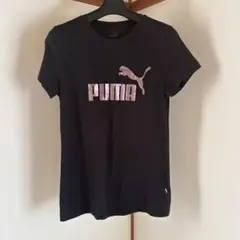 PUMA 黒 ロゴ レディースTシャツ 半袖　Mサイズ　BLACK カジュアル