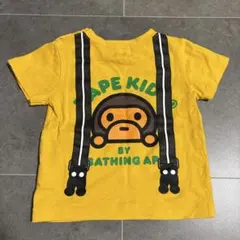 BAPE KIDS サスペンダープリント Tシャツ イエローのサムネイル