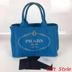 PRADA プラダ カナパ ハンドバッグ ブルー レディース ブランド