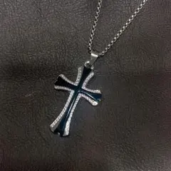 ブラッククロス ネックレス シルバー メンズ レディース アクセサリー クロス1