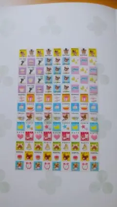 カラフルキャラクターシール 117枚×３枚セット　くまの学校　小さなシールです。