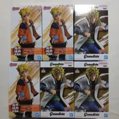 ナルト疾風伝 うずまきボルト 波風ミナト プライズ景品 フィギュア2種6体セット