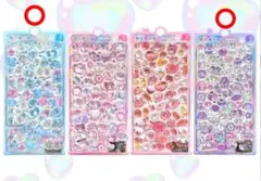 ぷっくりシール 2枚セット 甜甜糖果貼 ブルー＆パープル　海の生き物　うさぎ