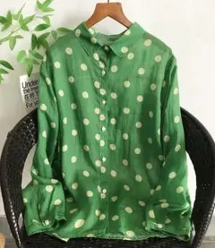 美品 アンタイトル 洗える カリーノフラワーブラウス 大きいサイズ 