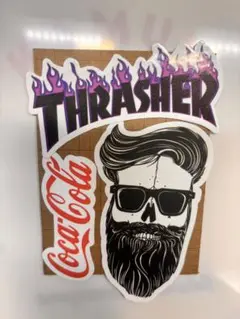THRASHER ストリート系ステッカー