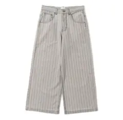 BLESS U ストライプジーンズ bless u ブレスユーstripe denim black Lサイズ