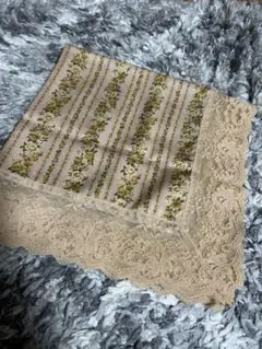 膝掛け　ハンカチ　新品未使用　花柄レース