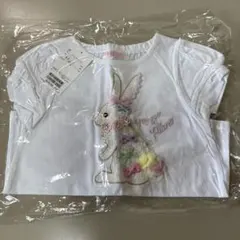 新品未使用　mezzo piano ウサギ刺繍 Tシャツ 120cm