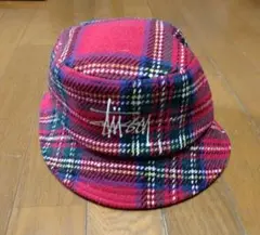 stussy チェックハット