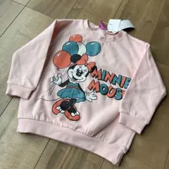 Disney ミニーマウス トレーナー 100cm ピンク　裏起毛