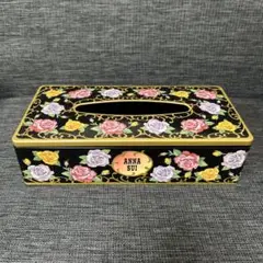 ANNA SUI 花柄 ティッシュボック缶