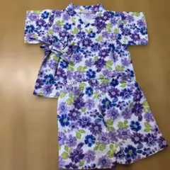 美品　petit main 花柄甚平 80サイズ