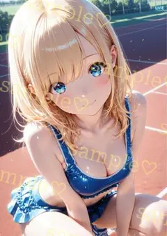 キラキラ　かわいい　AIイラスト　ポスター　A4サイズ　a350