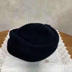 ポーランド製　帽子　ブラック　シンプル　フォーマル