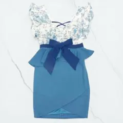 JEWELS ジュエルズ 2WAYペプラム フリルスリーブ ミニキャバドレス