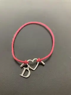 Christian Dior 美品 ビジューロゴ&ハートピンクラバーブレスレットのサムネイル