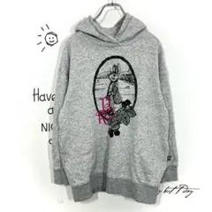 ユニクロ ピーターラビット パーカー(M)ビッグプリント プルオーバー うさぎ