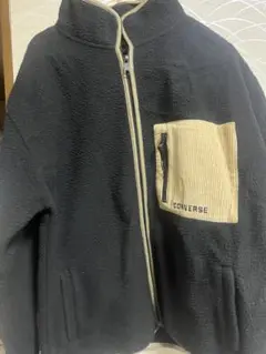 CONVERSE フリースジャケット 黒