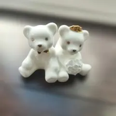 【限定】ノリタケの森 ウェディングベア 置物 フィギュリン 結婚式のサムネイル